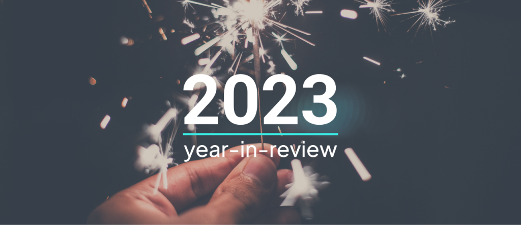 photo of fireworks with the text "2023 year-in-review"
